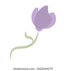 Botão de flor de lavanda mínimo. Ilustração vetorial