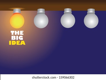 Minimal layout design of light bulbs showcasing having a bright idea.