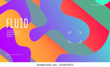 Diseño mínimo. Cubierta líquida plana. Marco gráfico. 3d Página De Aterrizaje. Afiche Violet Hipster. Forma de degradado. Fondo creativo. Patrón geométrico. Diseño mínimo magenta