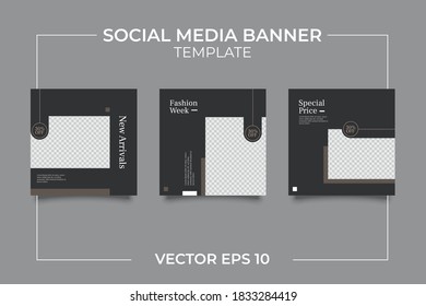 Minimal layout social media post template. Editable for banners, Promotion bloggers, designers, shop owners,  and businesses. Social media template