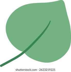 Minimal leaf design with heart-like form, suitable for nature-inspired layouts