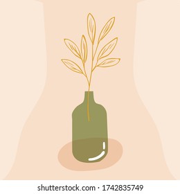 Minimal leaf layout with earth tone 