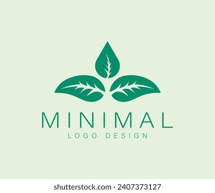 logotipo de hoja mínima, diseño de logotipo de árbol minimalista para la empresa Stuterup, vector de logotipo de árbol, árbol mínimo, logotipo de árbol, archivo vectorial, verde mínimo , mínimo