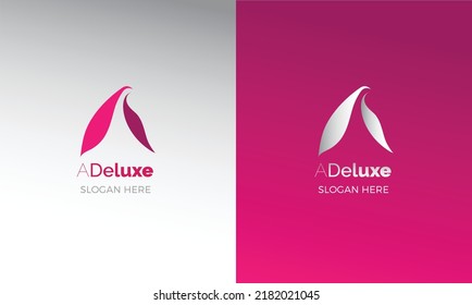 Minimal Leaf A Logo Template