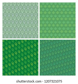Minimal Leaf Pattern_Green Texture and Background