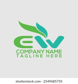 Estilo de hoja minimalista Logotipo inicial EW. Este logo se incorpora con hoja y dos letras de manera creativa. Será adecuado para ECO, verde, naturaleza, crecimiento y marca o empresa relacionada con hierbas.