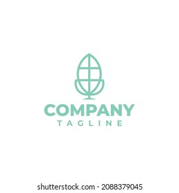 diseño del logotipo de podcast de octavillas mínimas
