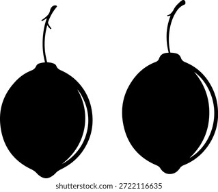Ilustración de forma de fruta de limón mínima