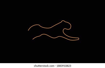 Minimal Leopards vector logo design