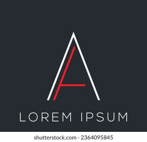Minimal Letter 'A' Logo Design Illustration Template.