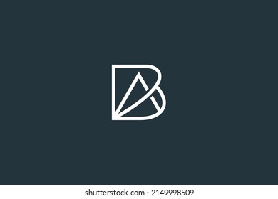 Minimal Letter AB or BA Logo Design Vector Template