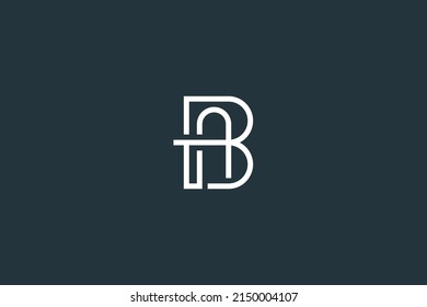 Minimal Letter AB or BA Logo Design Vector Template