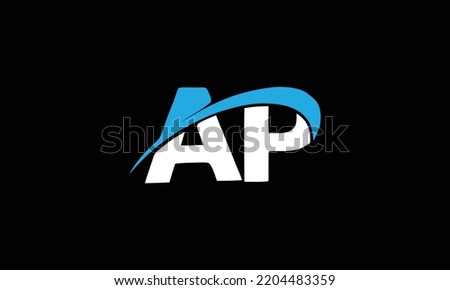 minimal letter ap logo template vector illustration Imagine de stoc © 