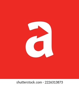 diseño de logotipo de flecha de carta mínimo