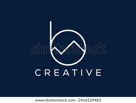 Minimal Letter B mountain logo design vector template Stock fotó © 