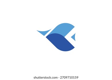 Minimal Letter C Bird Logo on White Background