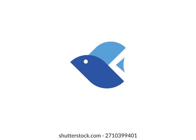 Letra mínima C logotipo de pássaro sobre fundo branco 