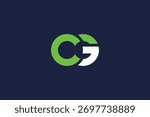 Minimal letter cg with logo icon design vector template