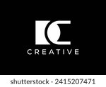 Minimal Letter D C logo design vector template. Initial Letter D C vector logo