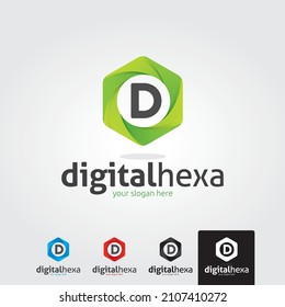 Minimal letter d logo template
