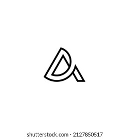 Minimal Letter DA Logo Design Vector