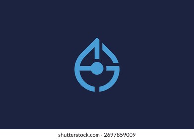 Minimaler Buchstabe eg mit Tropfen Logo Symbol Design Vektor Vorlage	
