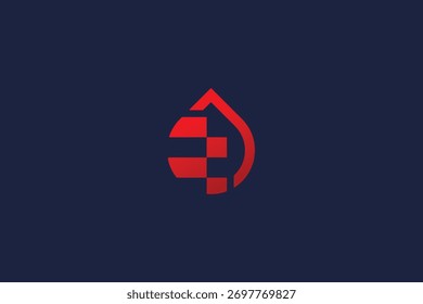 Minimaler Buchstabe e Drops Logo Symbol Design Vektor Vorlage	
