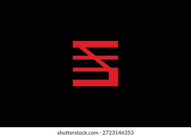 Letra mínima E F Plantilla del logotipo del monograma
