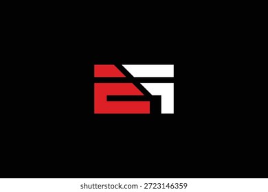 Letra mínima E F Plantilla del logotipo del monograma