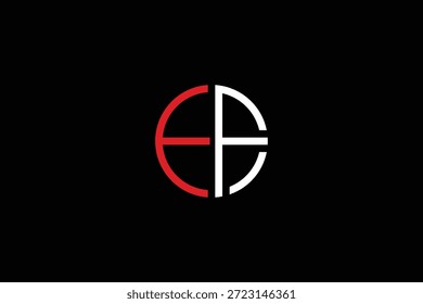 Logo-Vorlage für den minimalen Buchstaben E F