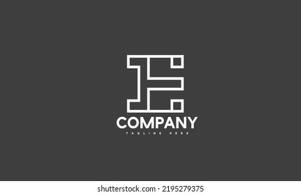 E-Logo-Vorlage mit minimalem Buchstaben