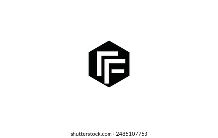 Minimal letter F logo vector design simple logo template