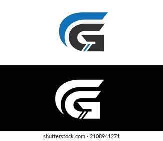 Minimal Letter GC And CG Logo Design Premium Vector Elegant Template.