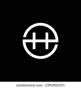 minimal letter H circle logo design