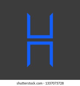 minimal letter H icon vector