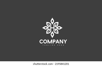 minimal letter H logo template