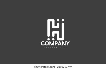 minimal letter H logo template