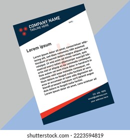 Minimaler Briefkopf, einfacher Briefkopf, Corporate Letter Head Design
