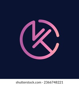 Minimal letter k logo template