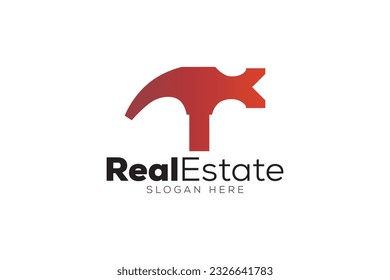 Minimal Letter k Real Estate logo design vector template