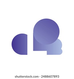 Plantilla de Vector con logotipo minimalista de la nube de Letter L