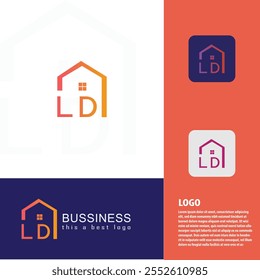 Minimal Letter L D Logo Vector 