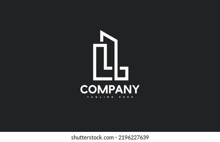 minimal letter L logo template
