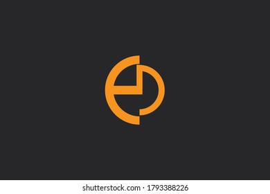 minimal letter logo with background