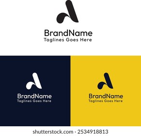 Minimal A letter logo design with clean lines and simple geometry, delivering a sleek and modern visual identity perfect for contemporary brands