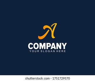 minimal a letter logo design concept. a letter logo.