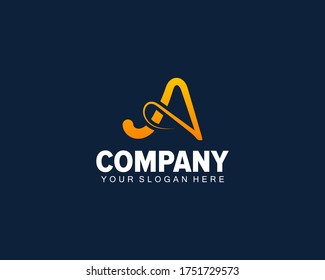 un concepto mínimo de diseño de logotipo de letra. un logotipo de carta.