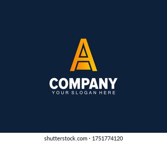 minimal a a letter logo design concept. a a letter logo.