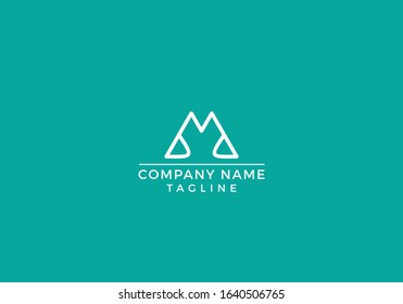 Minimal letter M logo icon abstract unique graphic design in vector editable file.