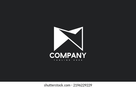 minimal letter M logo template